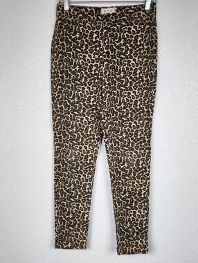 Free People Cotton Leopard Cheetah Size 28 Skinny Jeans